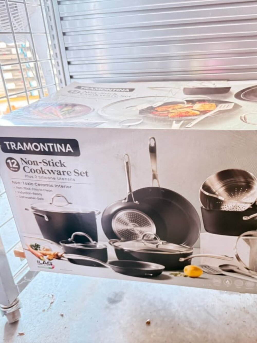 Tramontina 12-Piece Ceramic Non-Stick Cookware Set with Utensils